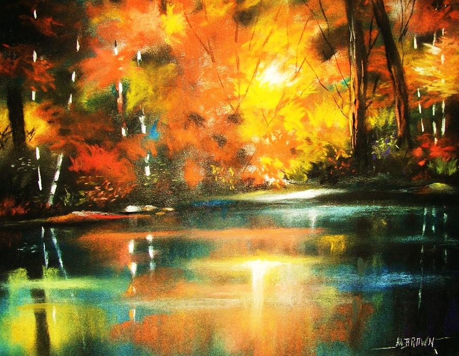 Beaming Through the Forest Painting by Al Brown