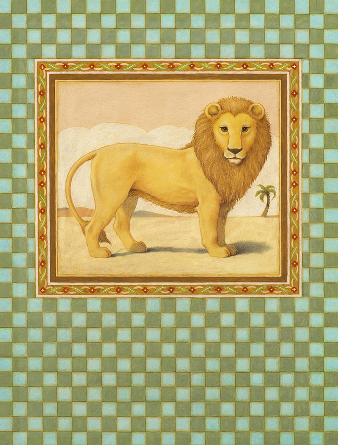 A Lion in the Desert Painting by Lynn Bywaters