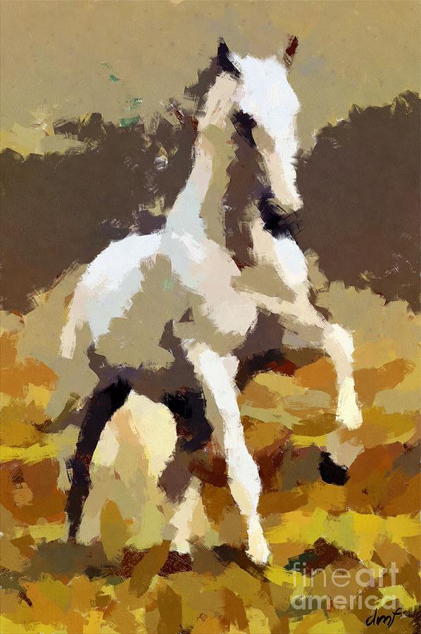 A Lipizzaner Painting by Dragica  Micki Fortuna