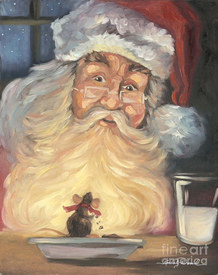 A Little Christmas Snack Painting by Kimberly Daniel