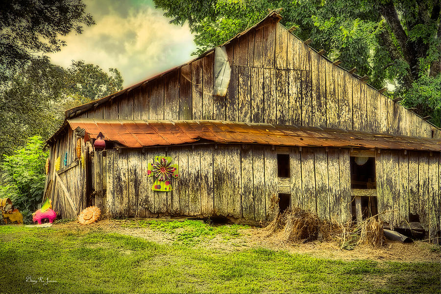 Farm - Barn - A Little Color Photograph by Barry Jones