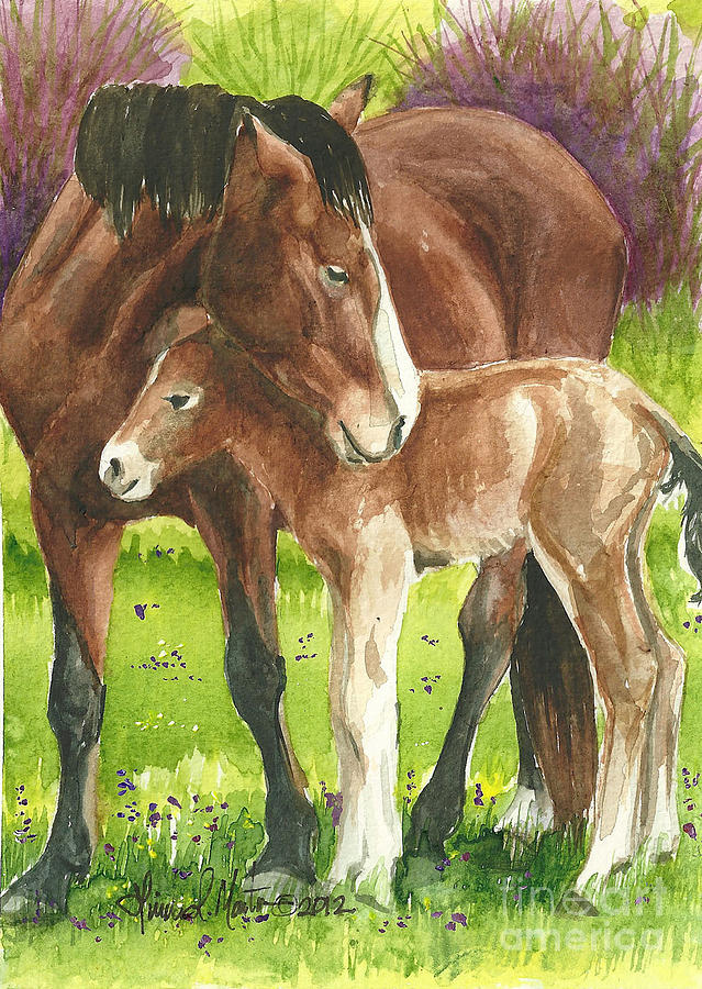 A Little Cuddle Painting by Linda L Martin