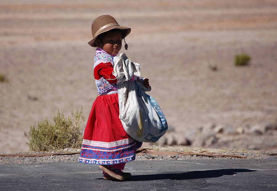 A little girl in the  high plain Photograph by RicardMN Photography