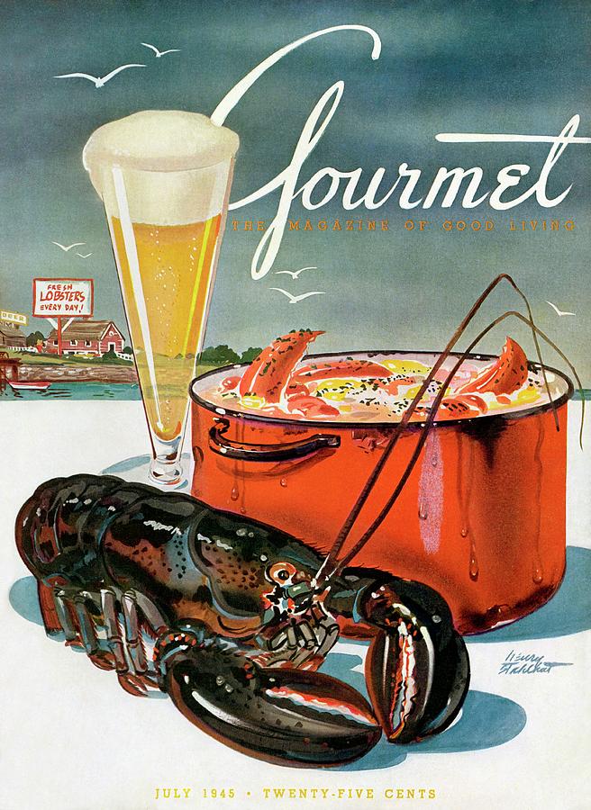 A Lobster And A Lobster Pot With Beer Photograph by Henry Stahlhut