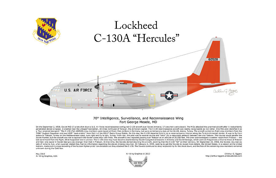 A Lockheed C-130A Hercules Digital Art by Arthur Eggers