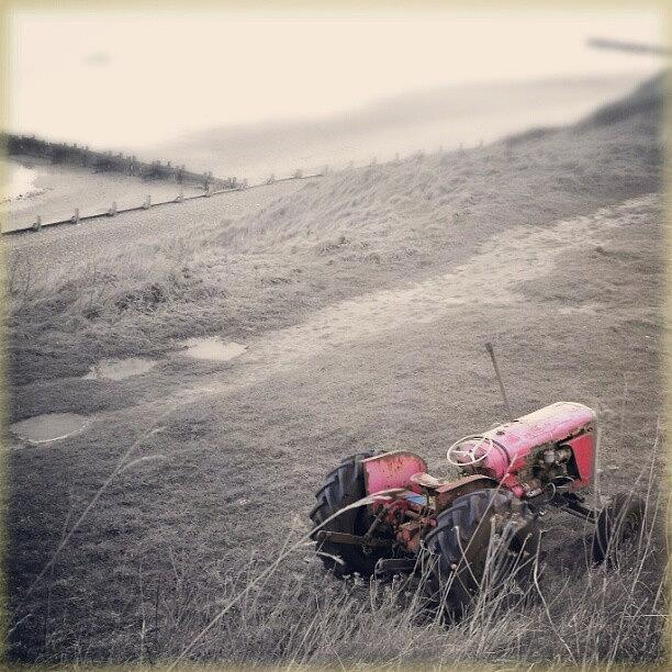 Winter Photograph - A #lonely #tractor... #norfolk #britain by Linandara Linandara