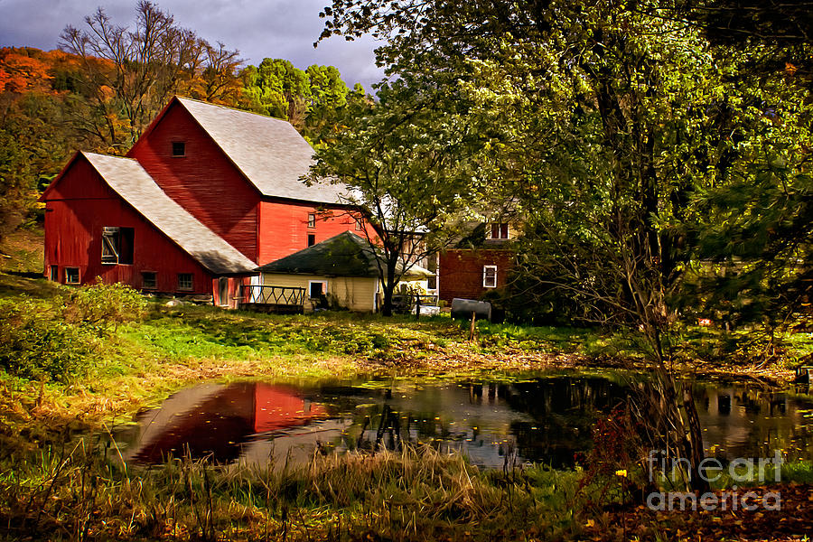 Lovely Sherburne Farm in North Pomfret Vermont  Photograph by Priscilla Burgers