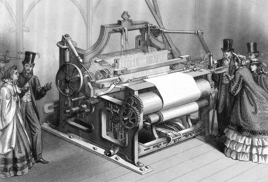 A Machine For Printing The Lines Drawing by Mary Evans Picture Library