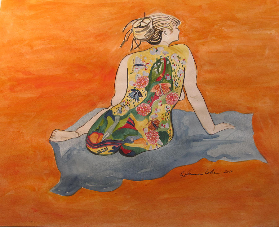 A Magic Carpet Nude Painting by Esther Newman-Cohen