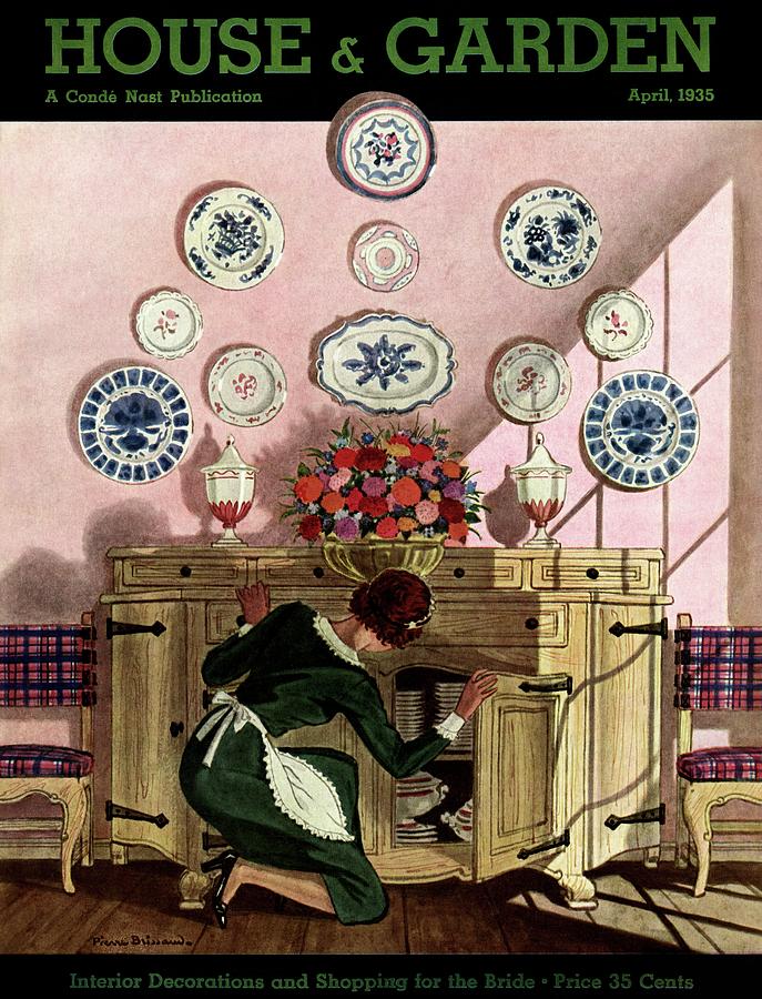 A Maid Getting China From A French Provincial Photograph by Pierre Brissaud