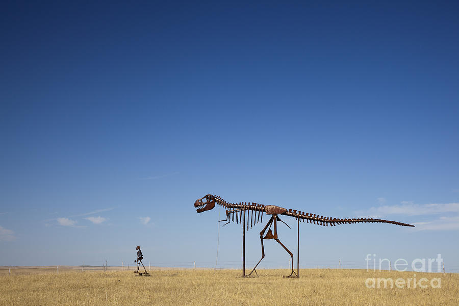 A Man and His Dinosaur Photograph by Jim West