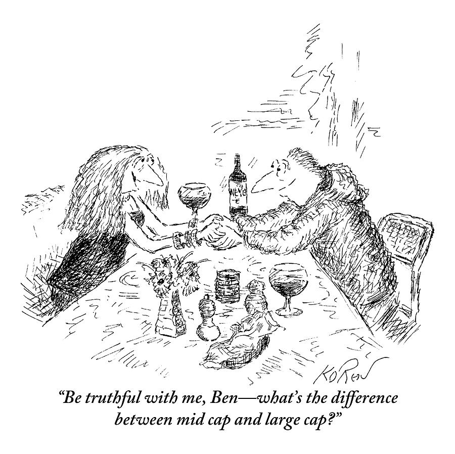 A Man And Woman Are Having A Romantic Dinner Drawing by Edward Koren A Man And Woman Are Having A Romantic Dinner Drawing by Edward Koren