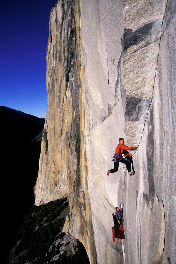 A Man Lead Climbing On A Granite Big Photograph By Corey Rich Pixels