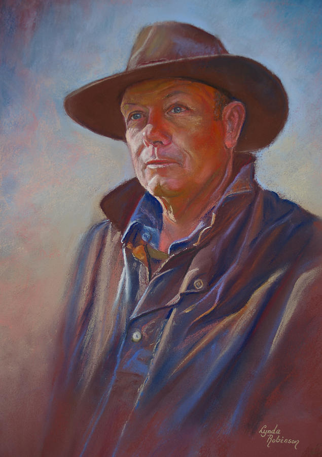 Portrait Pastel - A Man of the Land by Lynda Robinson