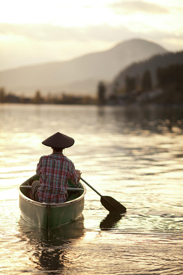 A Man Paddling A Canoe Photograph By Woods Wheatcroft Fine Art America   A Man Paddling A Canoe Woods Wheatcroft 