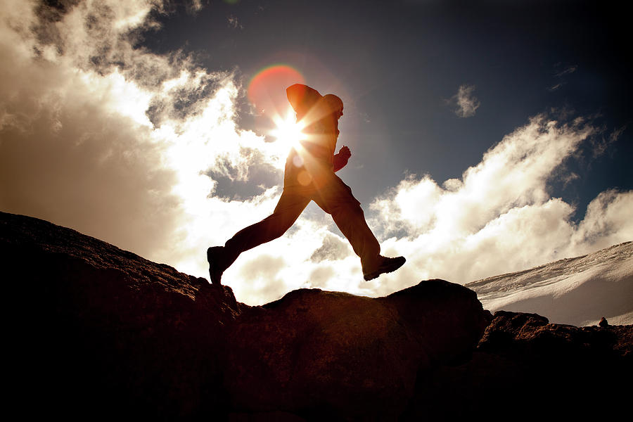 A Man Trail Running Photograph by Jordan Siemens - Fine Art America