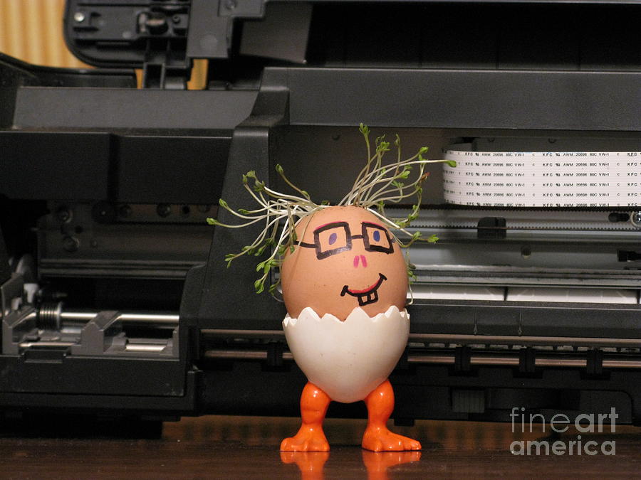 Eggman Photograph - A Master By The Printer. Eggmen series by Ausra Huntington nee Paulauskaite