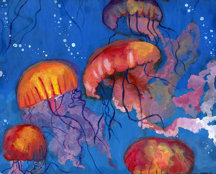 Wildlife Painting - A Maze of Jellyfish by Catherine Cui by California Coastal Commission
