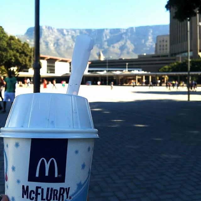 Capetown Photograph - A Mcflurry And The Mountain On A Sunny by Robyn Addinall
