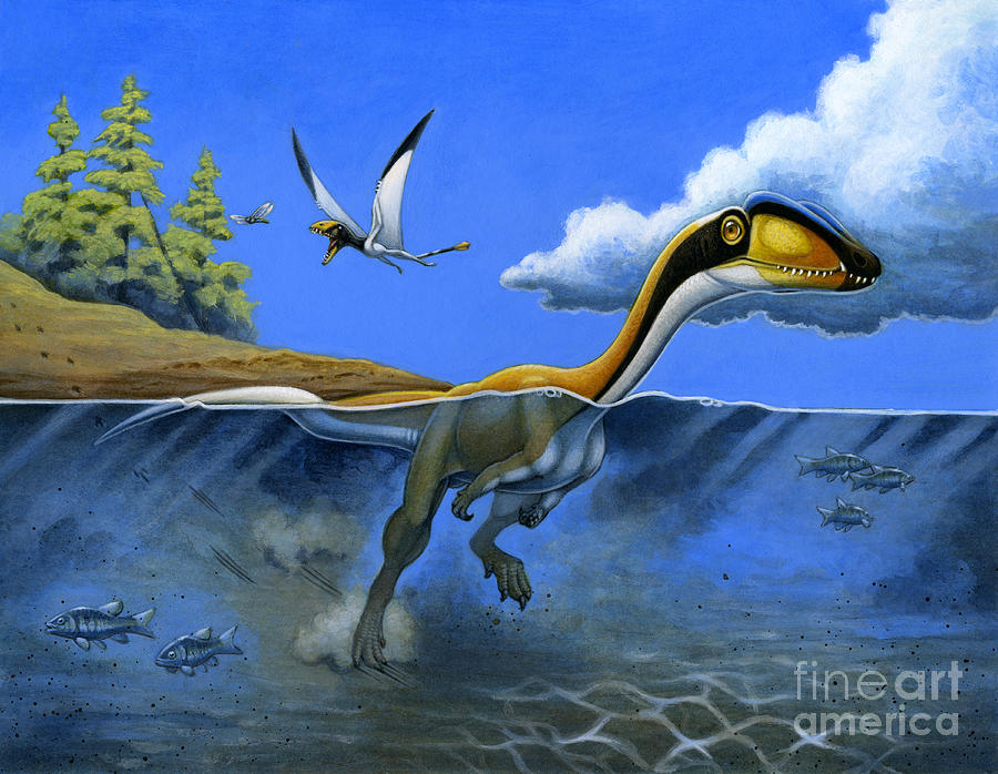 A Megapnosaurus Dinosaur Digital Art By H Kyoht Luterman Pixels 