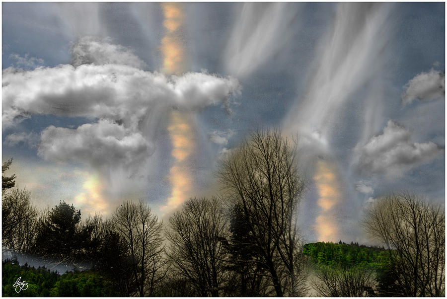 A Merger of Clouds Photograph by Wayne King