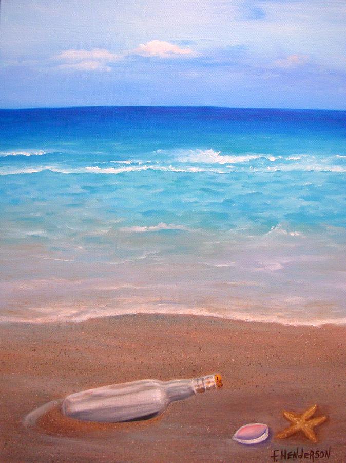 Seascape Painting - A Message for You by Francine Henderson Seascape Painting - A Message for You by Francine Henderson