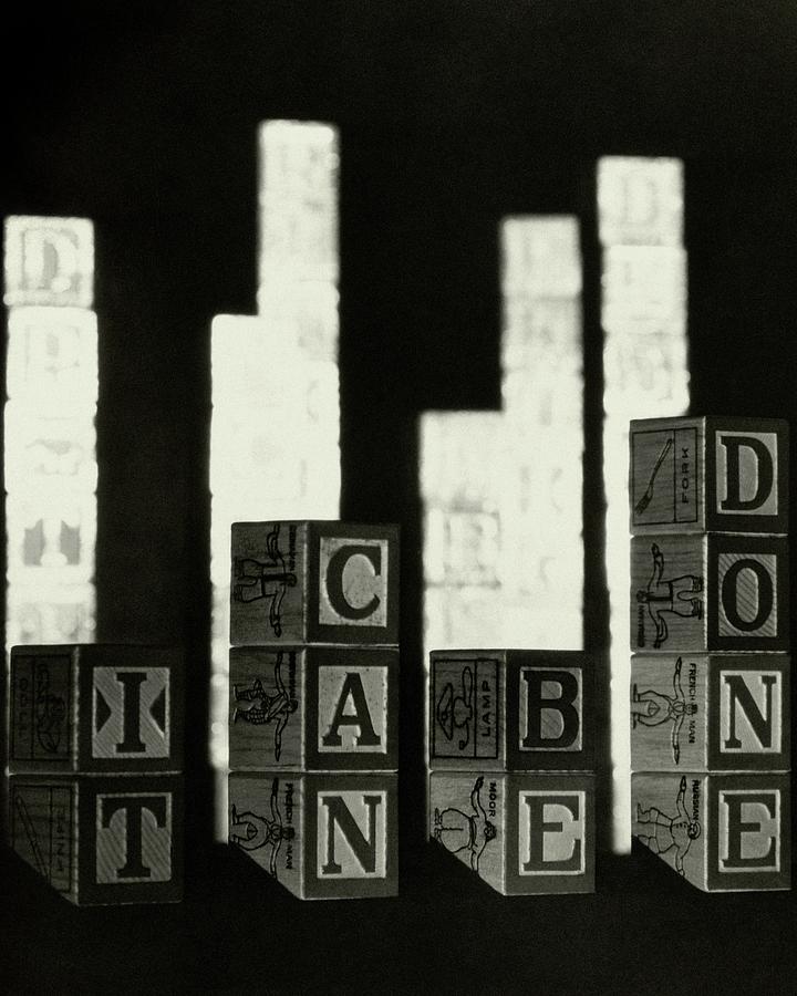 A Message In Wooden Blocks Photograph by Irving Browning