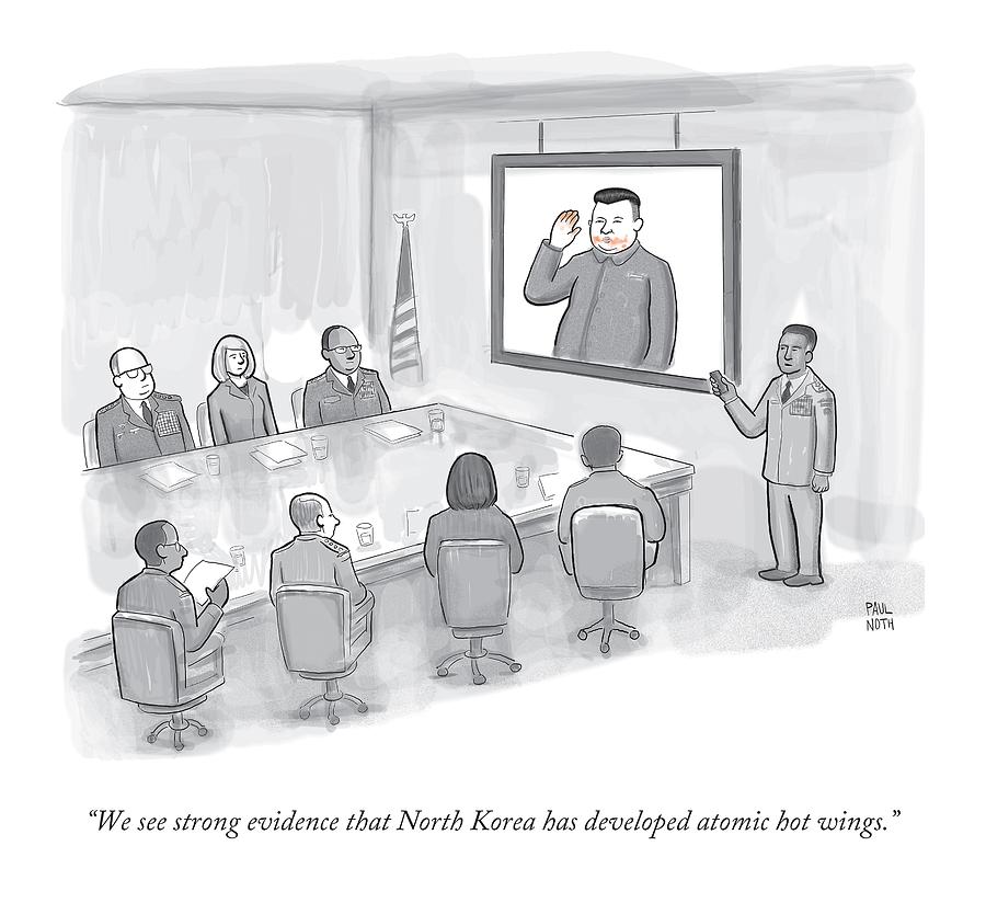 A Military Briefing Drawing by Paul Noth