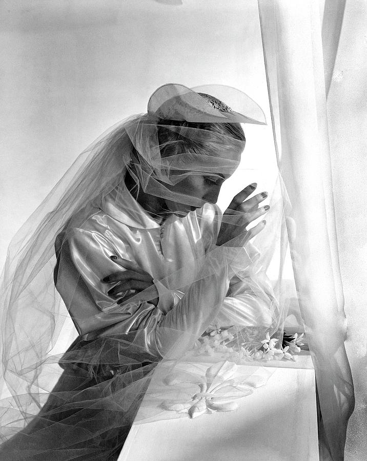 A Model Covered In A Veil Photograph by Horst P. Horst