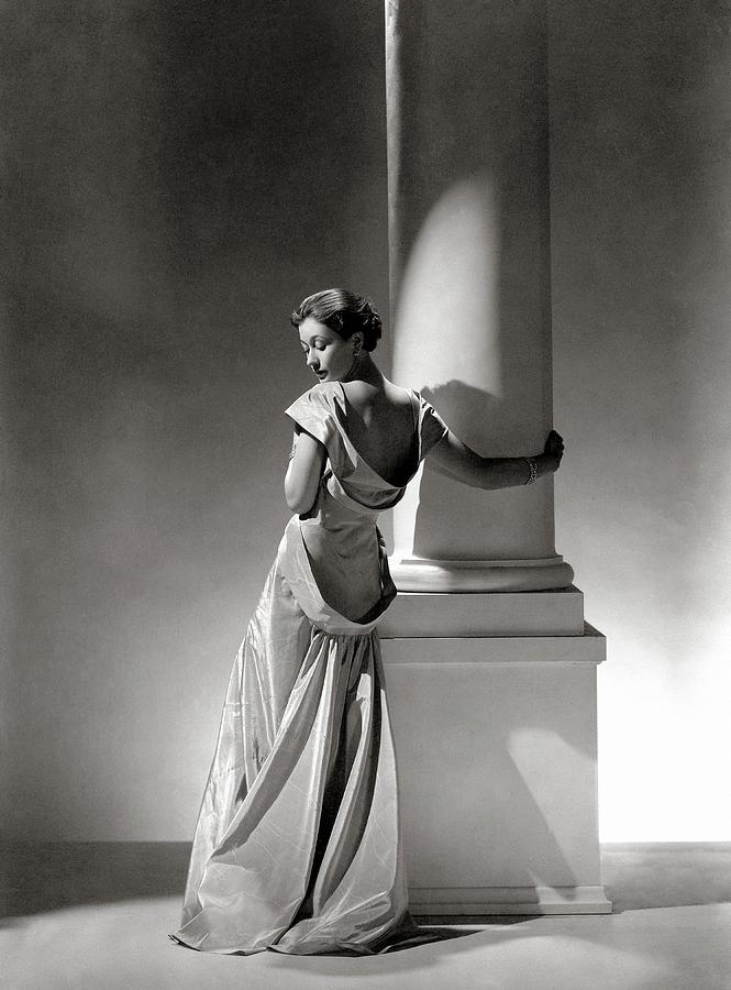 A Model In A Gown By Vionnet And Jewelry Photograph by George Hoyningen-Huene