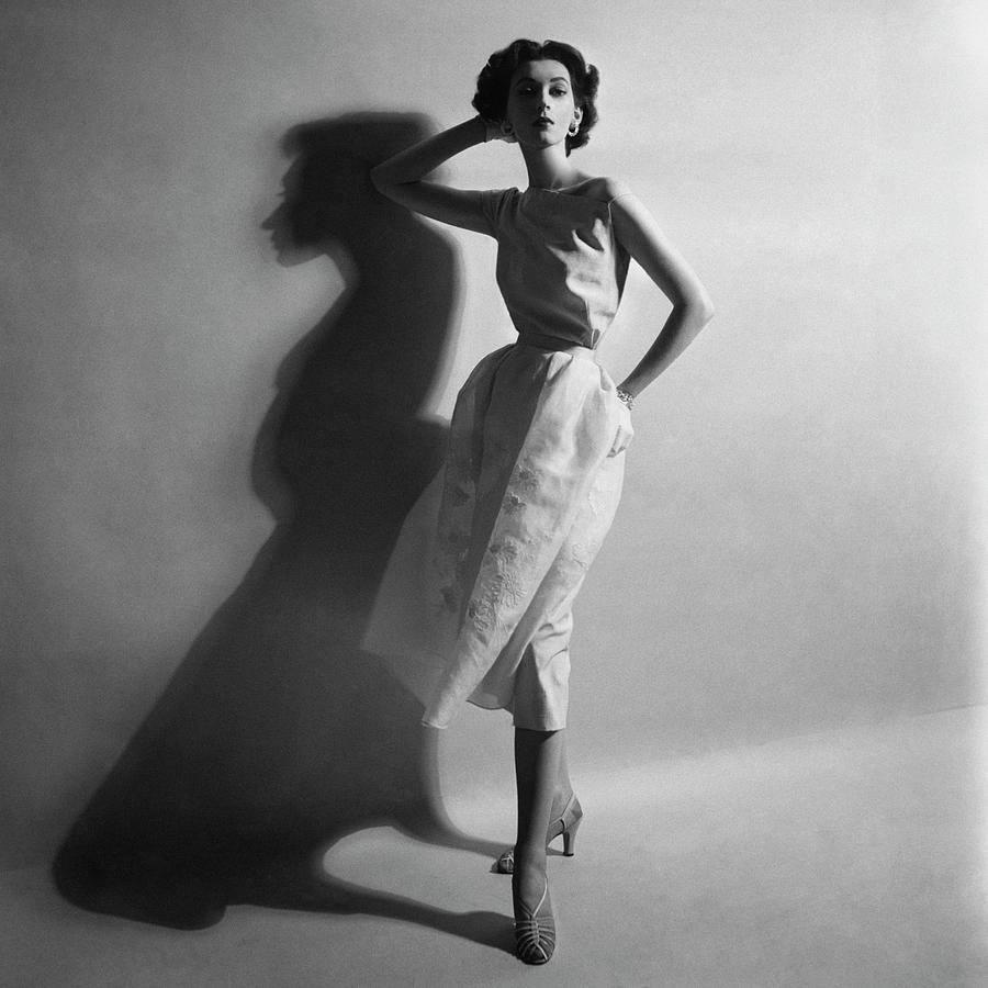 A Model In A Sheath Dress Photograph by Cecil Beaton