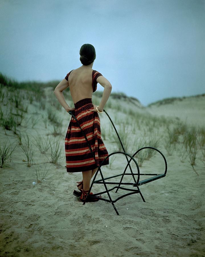 A Model On A Beach Photograph by Serge Balkin