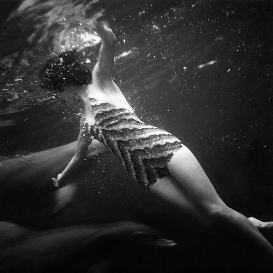 A Model Wearing A Best Bathing Suit Photograph by Toni Frissell