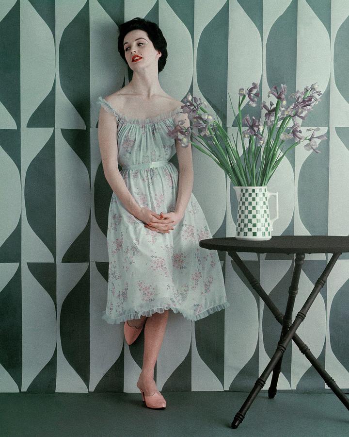 A Model Wearing A Carter Dress Photograph by Richard Rutledge