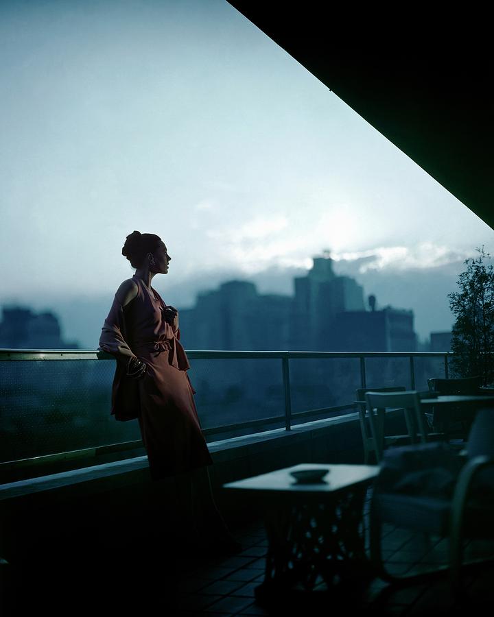 A Model Wearing A Clare Potter Dress At Moma Photograph by Constantin Joffe