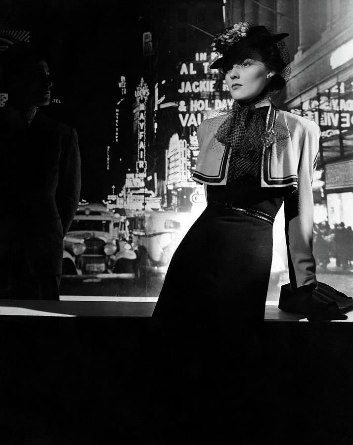 A Model Wearing A Dress And Bolero On A New York Photograph by Horst P Horst
