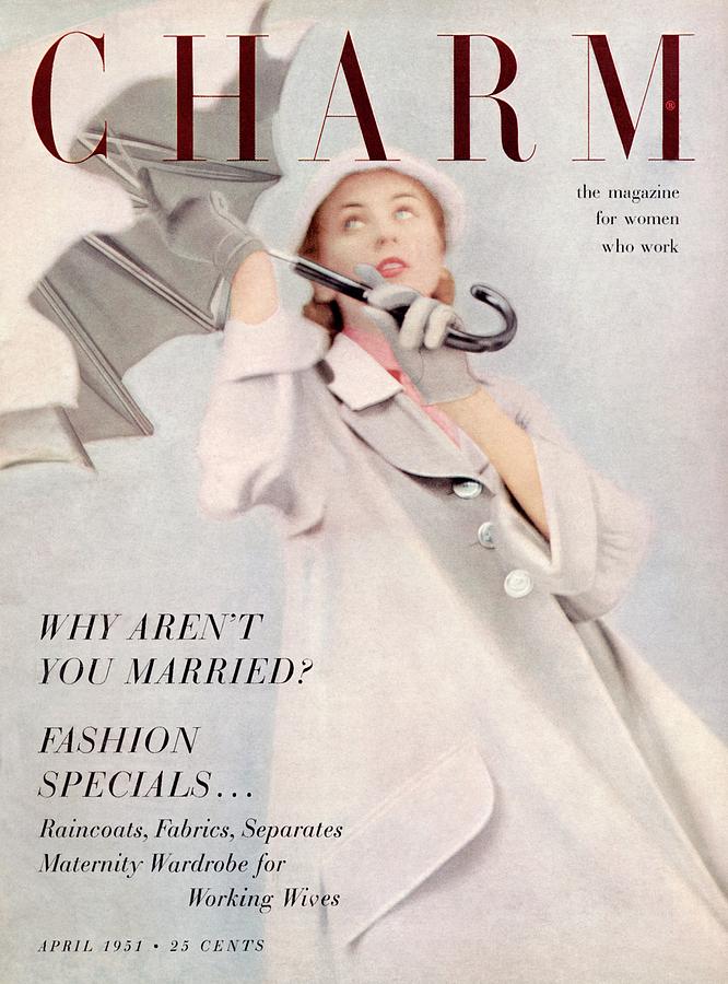 A Model Wearing A Duster Coat By Duchess Royal Photograph by Milton Greene