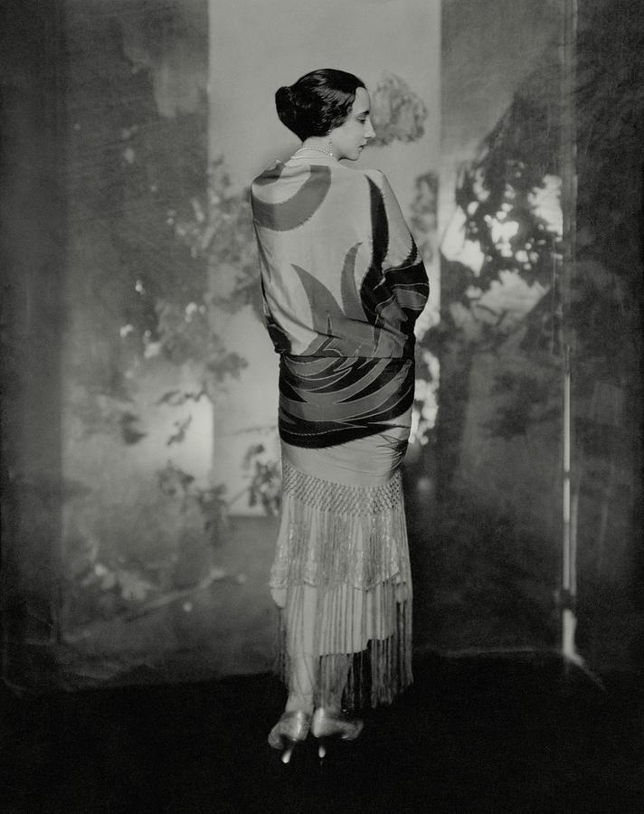 A Model Wearing A Hand Painted Shawl Photograph by Edward Steichen