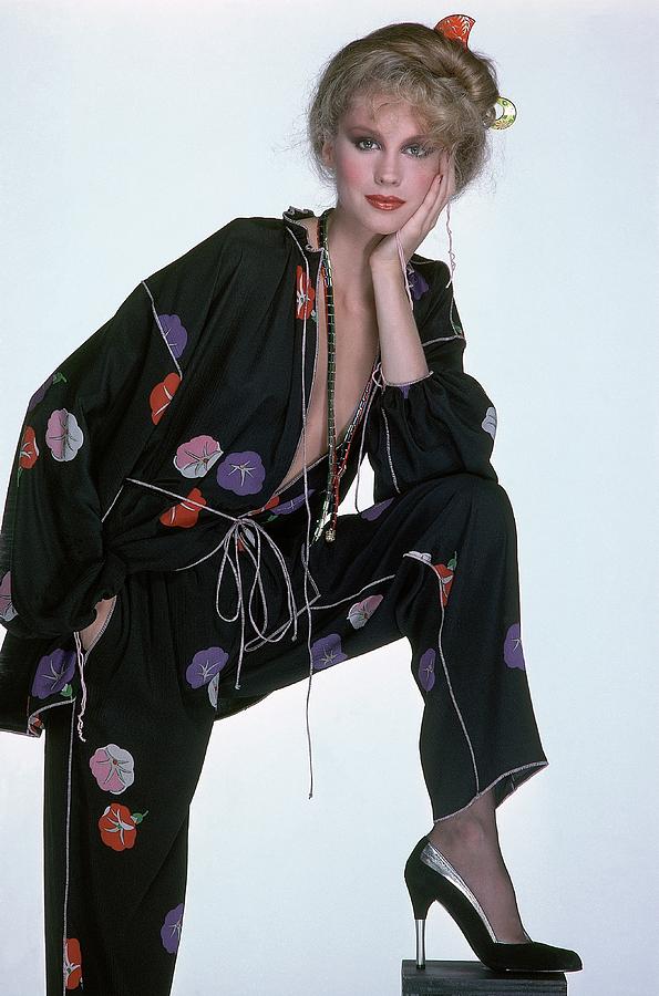 A Model Wearing A Pajama Suit Photograph by Albert Watson