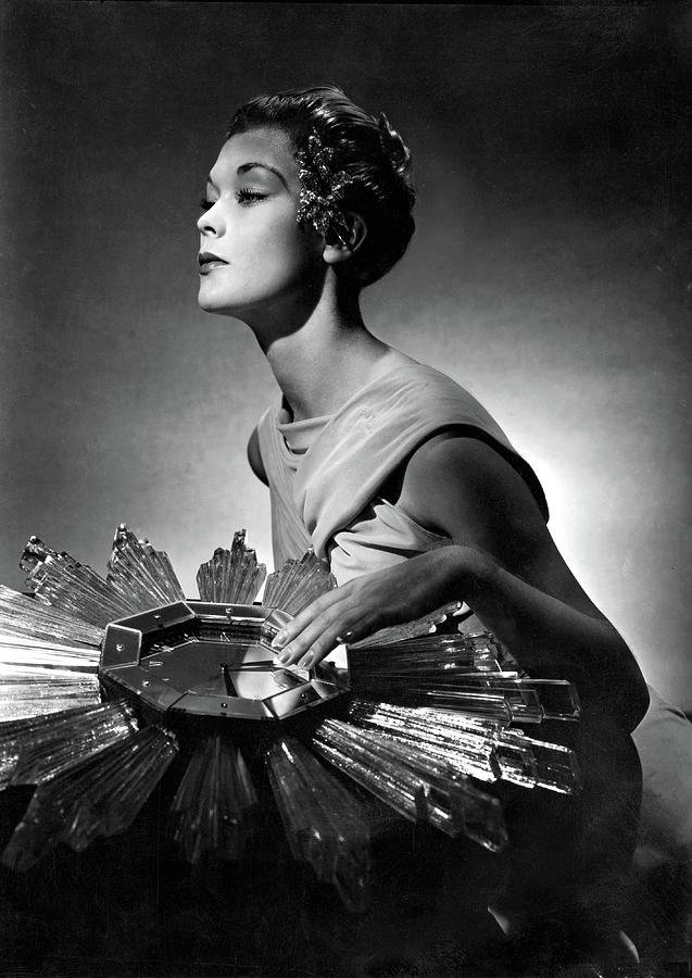 A Model Wearing A Schiaparelli Dress Photograph by Horst P. Horst