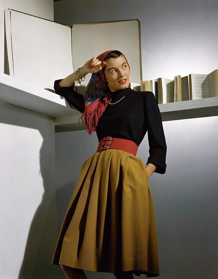 A Model Wearing A Sweater Photograph by Horst P. Horst A Model Wearing A Sweater Photograph by Horst P. Horst