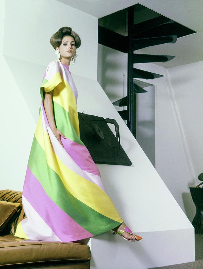 A Model Wearing A Yellow Photograph by Horst P. Horst