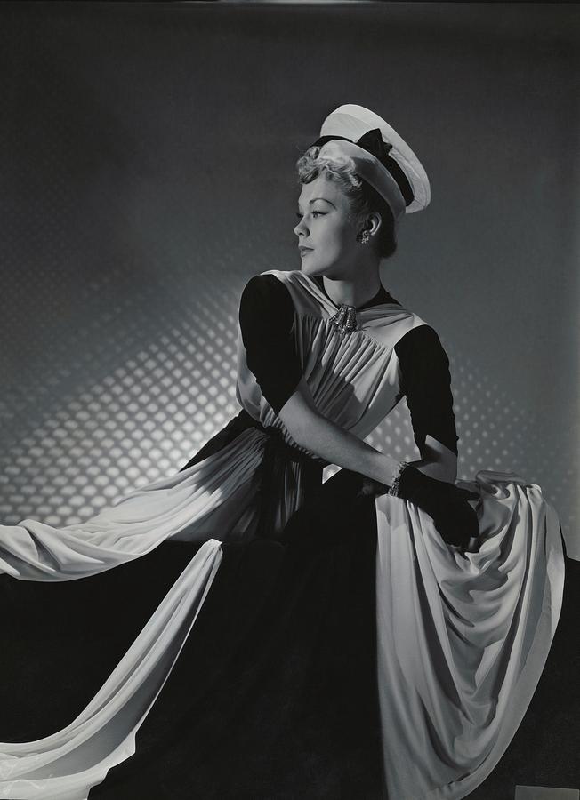 A Model Wearing An Alix Dress Photograph by Horst P. Horst