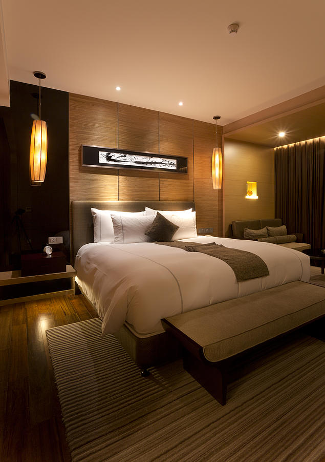 A Modern Luxury Hotel Room Decorated In Browns And Beiges By Yesfoto