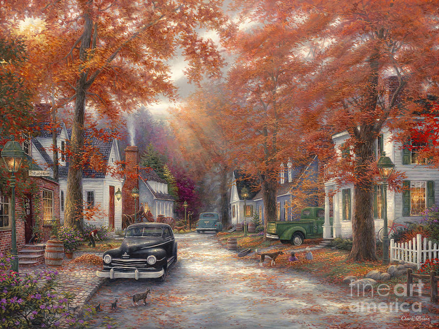 Americana Painting - A Moment On Memory Lane by Chuck Pinson