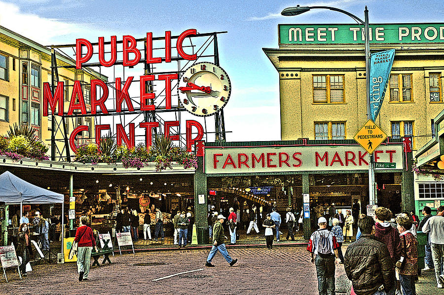 A morning at Pikes Place Market Photograph by Gary Neiss