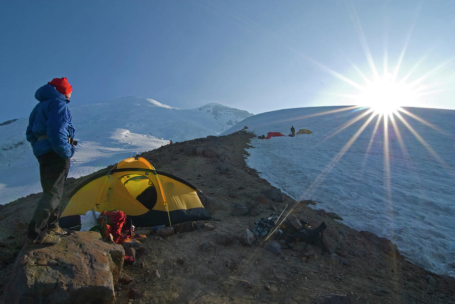 Adult Photograph - A Mountaineer Contemplates The Sun by Cliff Leight Adult Photograph - A Mountaineer Contemplates The Sun by Cliff Leight
