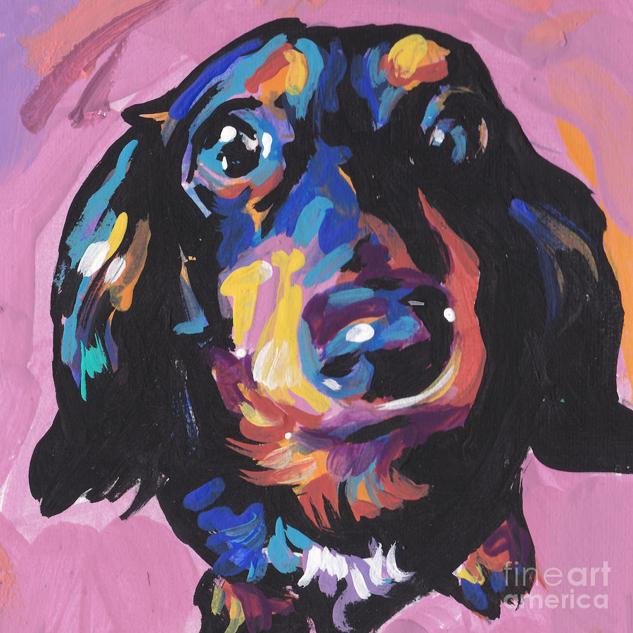 A Moxie Doxie Painting by Lea S