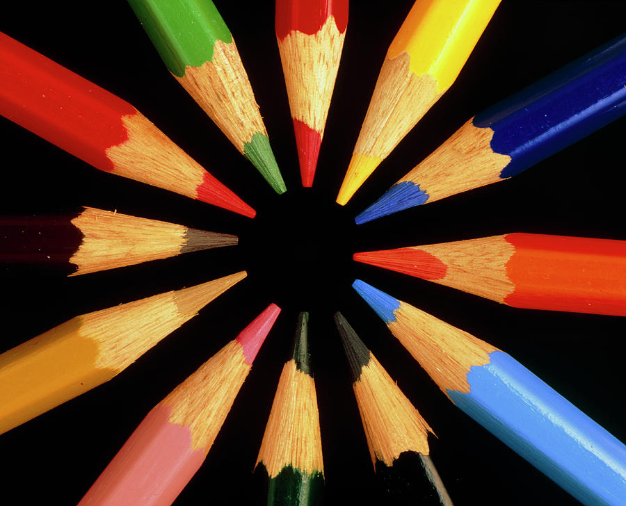 Pencil Photograph - A Multicolour Assortment Of Pencils by Adrienne Hart-davis/science Photo Library