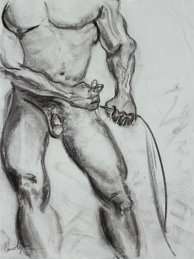 muscular man drawing